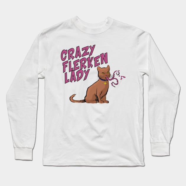 Crazy Flerken Lady Long Sleeve T-Shirt by BearAndOwl